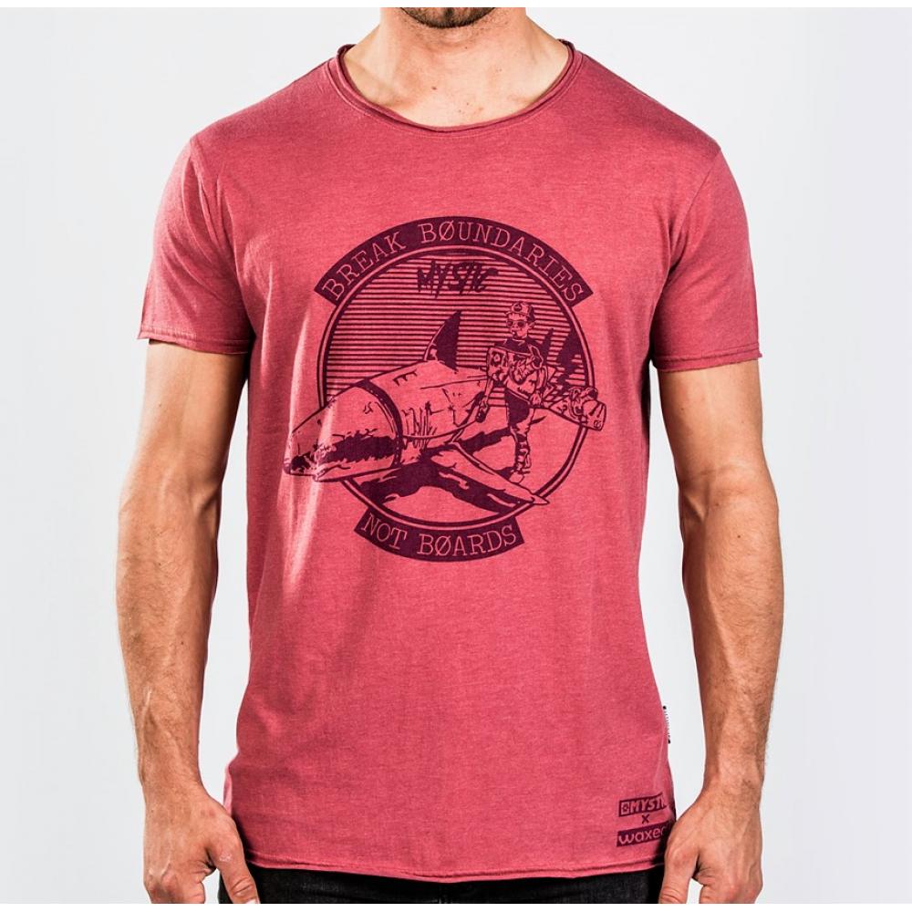 Футболка Mystic Waxed M Tee Red Dark Melee