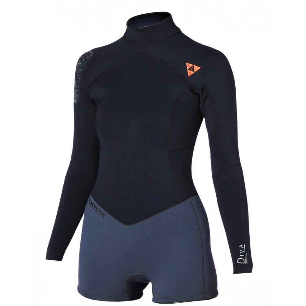 Гидрокостюм женский Mystic 2016 Diva 3/2 D/L Longarm Super Shorty Backzip Women Black