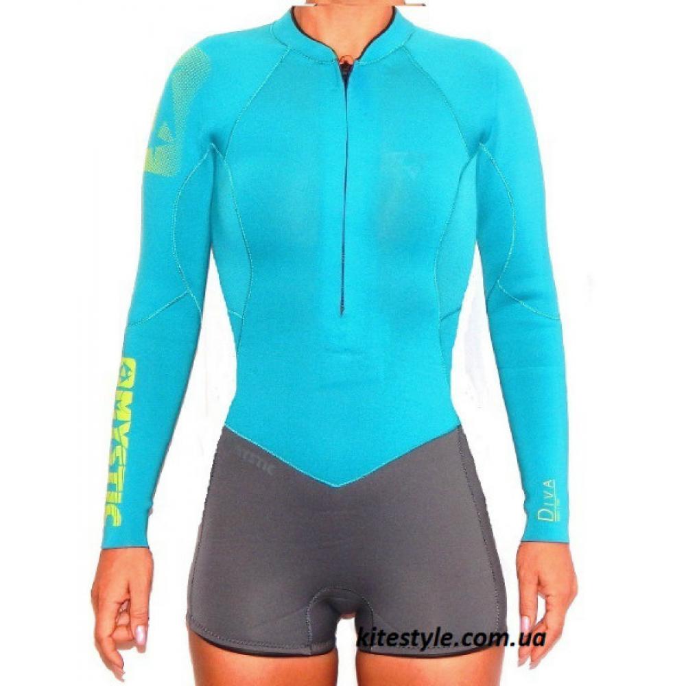 Гидрокостюм женский  Mystic 2015 Diva 3/2 D/L Longarm Super Shorty Frontzip Women