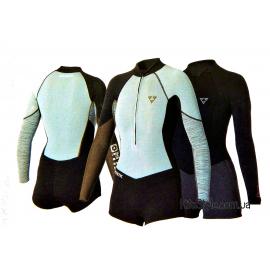  Гидрокостюм женский Mystic 2016 Diva 3/2 D/L Longarm Super Shorty Frontzip Women Grey
