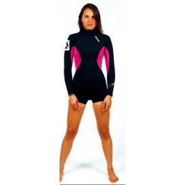 Гидрокостюм женский Mystic 2014 Diva 3/2 D/L Longarm Super Shorty Black/Pink